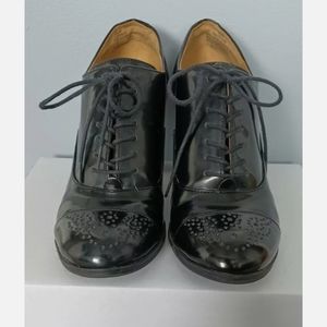 Nine West Patent Wingtip Oxford Heels
